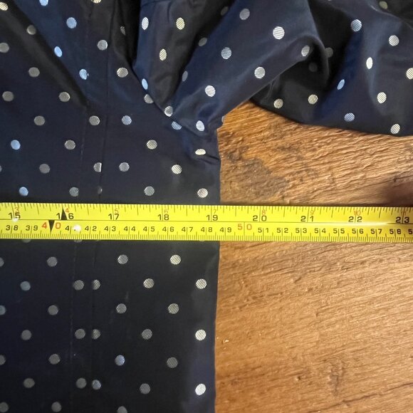 Talbots Navy Polka Dot Womens Coat Size 4 Career Preppy Classic Corpcore Office - Picture 4 of 11